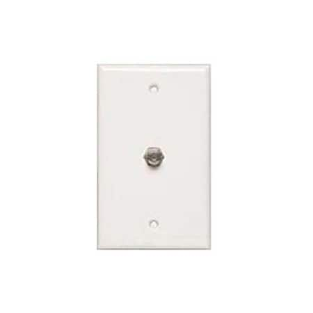 Flush Faceplate With F-81 Connector, White